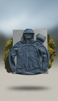Veste shell technique bleu forêt