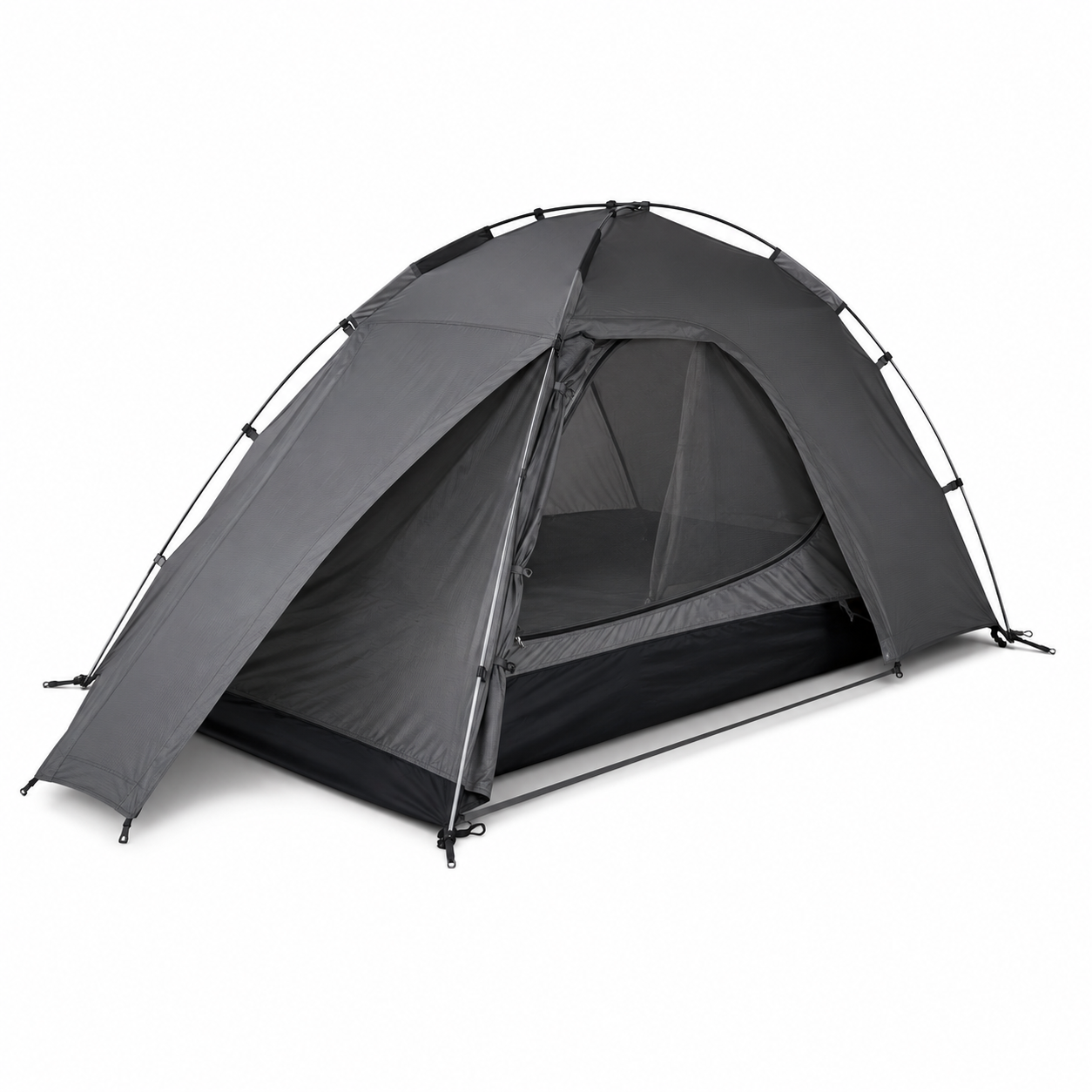 Tente compacte 2 places anthracite autoportante 205x125 cm
