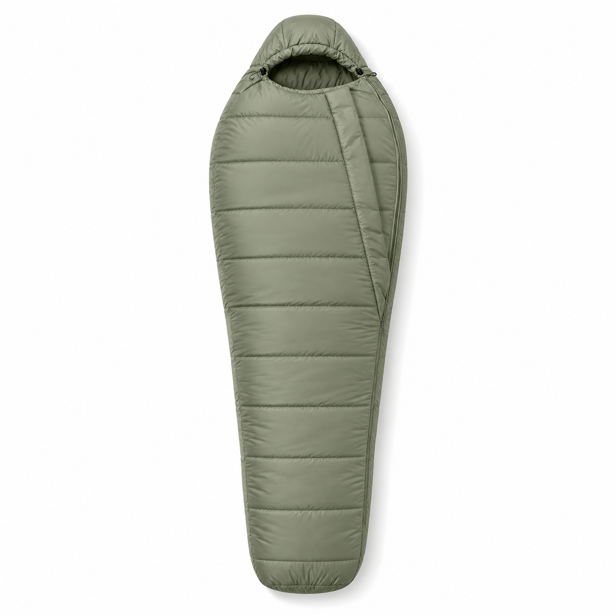 Sac de couchage sarcophage vert sauge confort 10 °C 210x80 cm