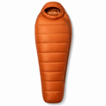 Sac de couchage sarcophage orange cuivre confort 5 °C 215x82 cm