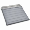 Sac de couchage double gris perle confort 10 °C 220x150 cm