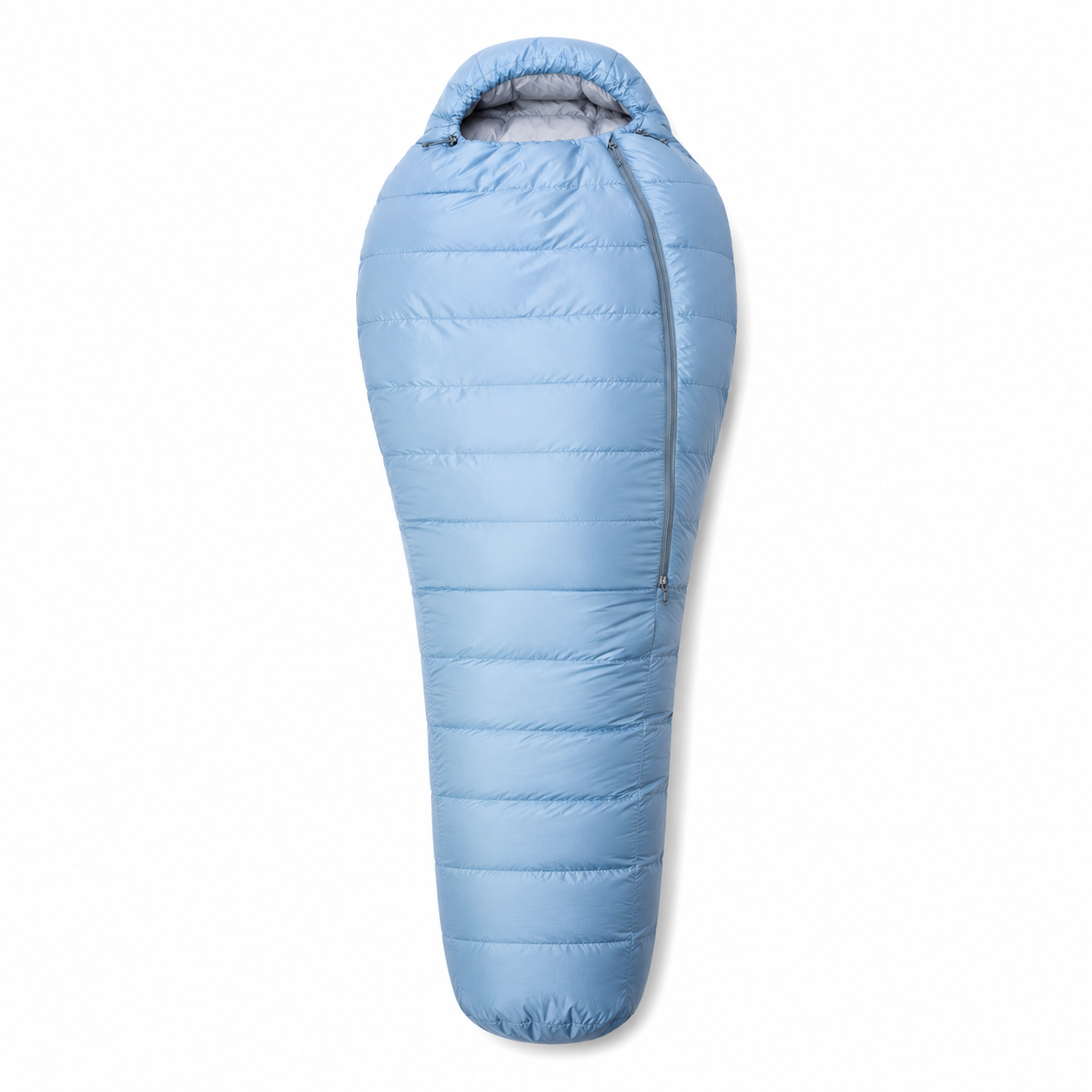 Sac de couchage compact bleu glacier confort 8 °C 205x78 cm