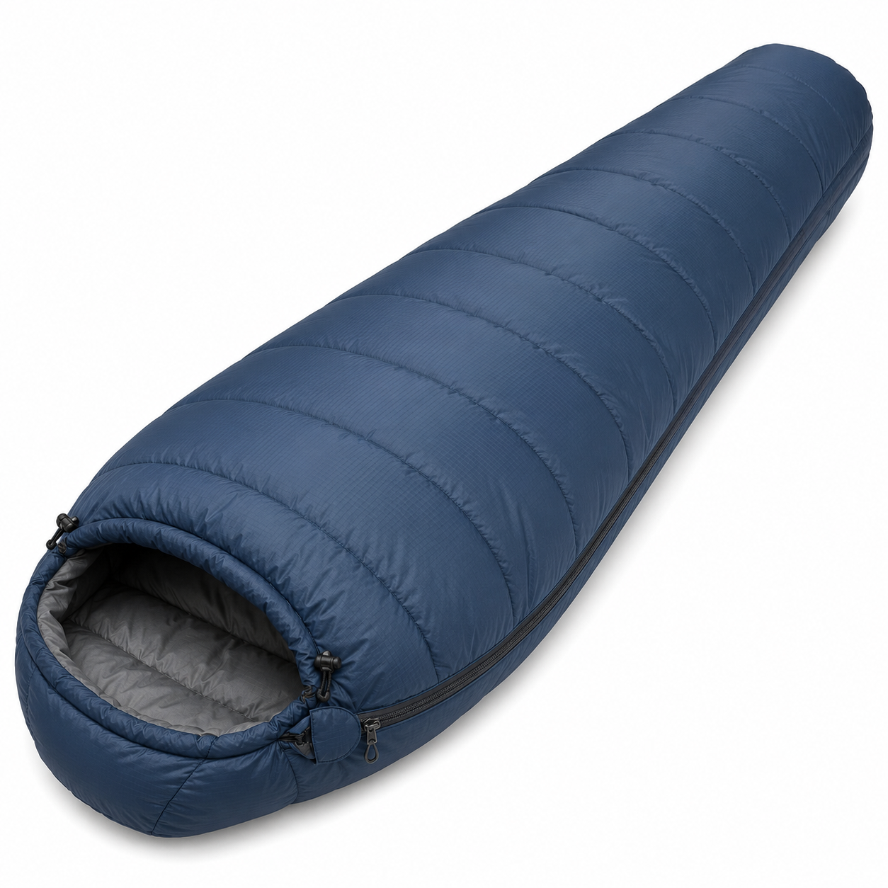 Sac de couchage randonnée bleu ardoise confort 3 °C 215x80 cm