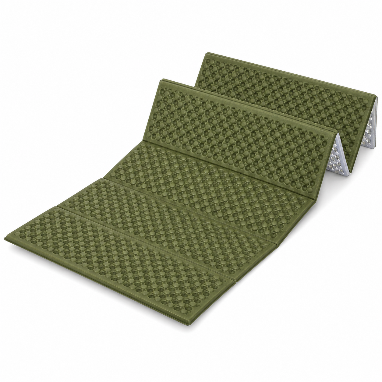 Matelas en mousse pliant vert olive 180x55 cm épaisseur 15 mm