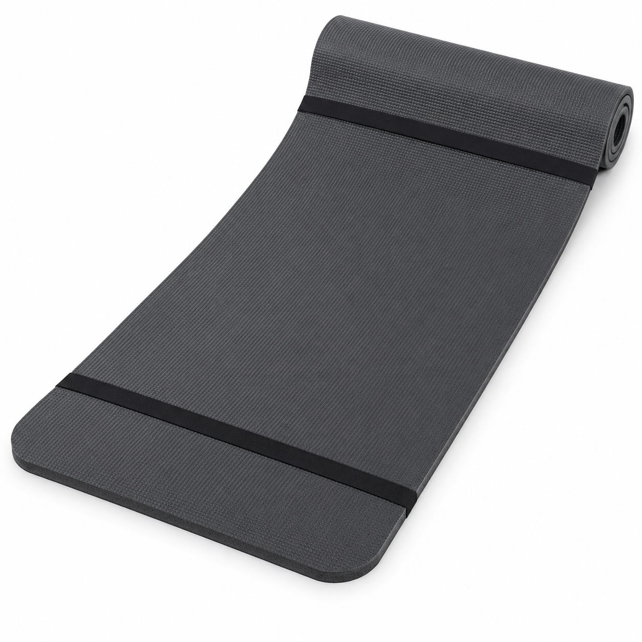 Matelas en mousse roulable anthracite 185x60 cm épaisseur 12 mm