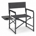 Chaise de réalisateur anthracite avec tablette latérale 88x60x50 cm