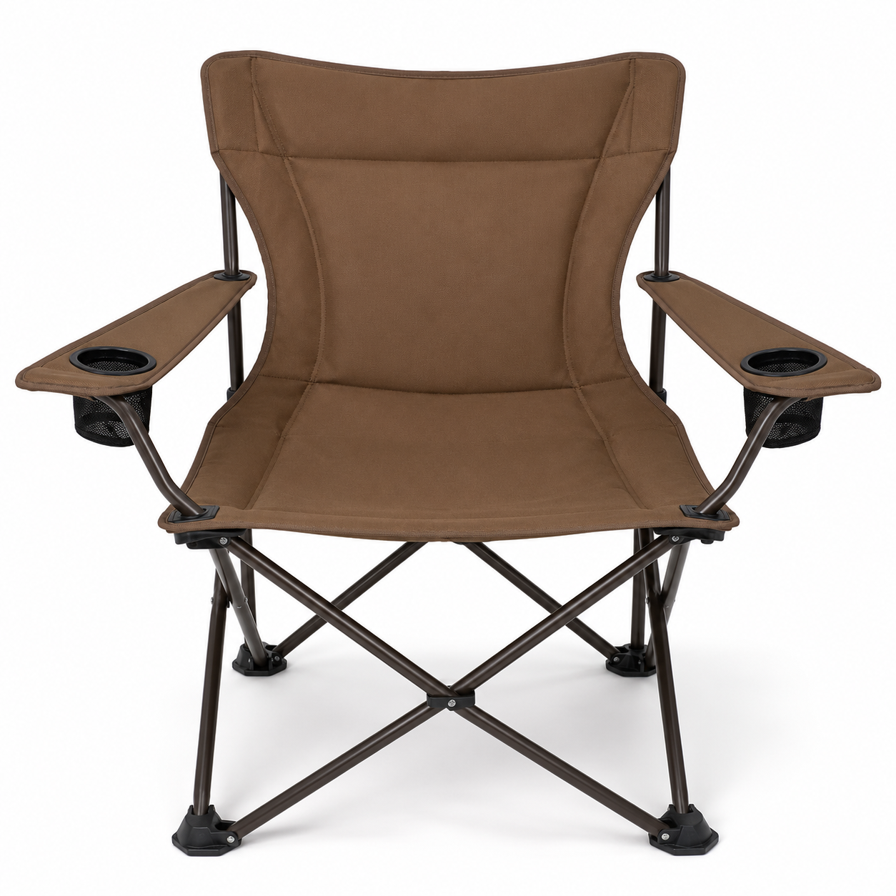 Chaise large brun noisette renforcée 150 kg 92x65x62 cm