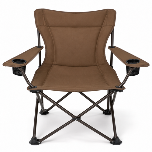 Chaise large brun noisette renforcée 150 kg 92x65x62 cm