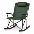 Chaise à bascule pliante vert forêt 98x62x82 cm