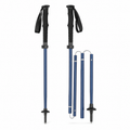 Paire de bâtons de randonnée pliables bleu nuit 110-130 cm cinq sections