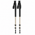 Paire de bâtons de trekking beige sable 70-140 cm longues poignées EVA