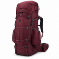 Sac à dos pour expédition légère 70 L rouge bordeaux avec renfort 500D
